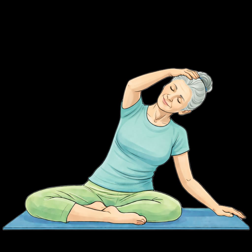 Woman practicing gentle movement on a mat