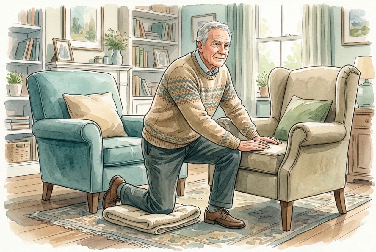 How to Get Up Off the Floor With Bad Knees, Safely